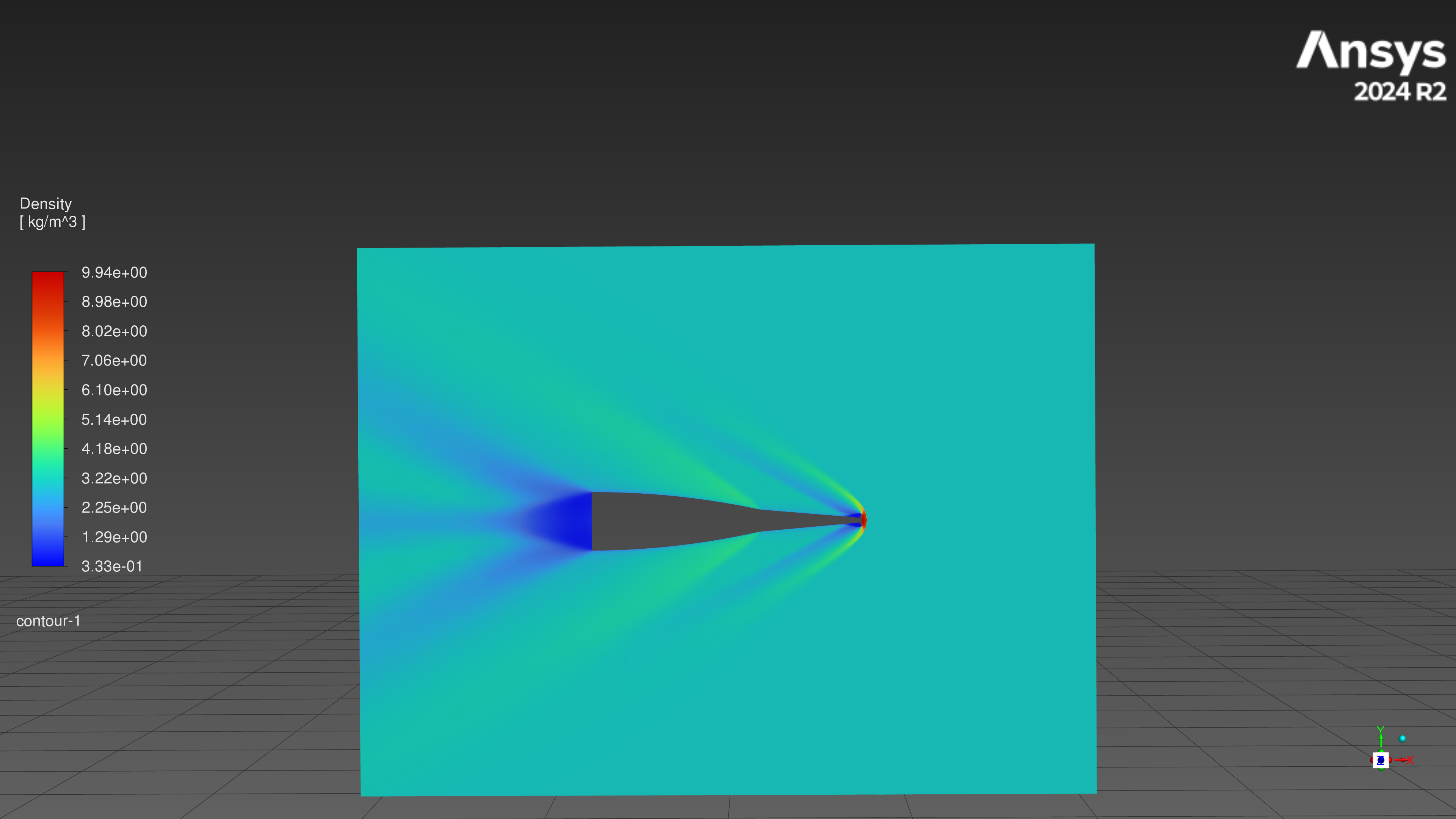 Aft-spike density contour